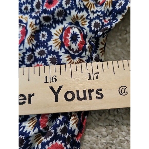 Lost In Lunar Sangria Romper Sz 4 100% Cotton Floral Long Sleeve Bohemian Casual - Picture 4 of 11